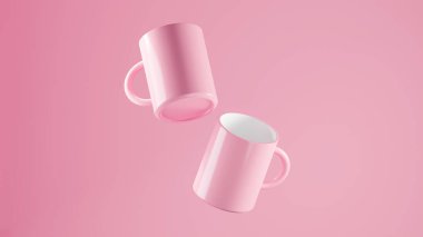 Lavanta pembesi arka planda, duble lavanta pembesi yüzen kupalar. parlak stüdyo ışıkları