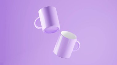 Leylak rengi arka planda duble leylak rengi kupalar. parlak stüdyo ışıkları