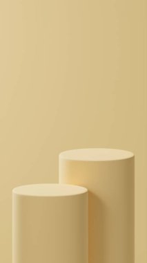 Duble Egg Nog podyumları yuvarladı. Egg Nog renk paleti. 3d ürün yerleştirme