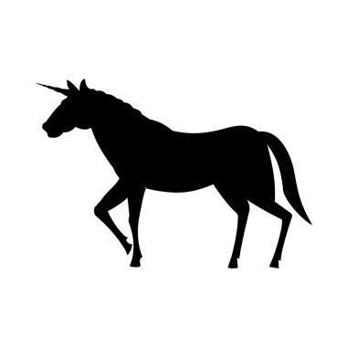 Peri tek boynuzlu at siluet