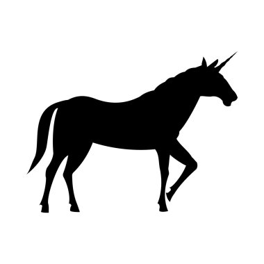 Peri tek boynuzlu at siluet
