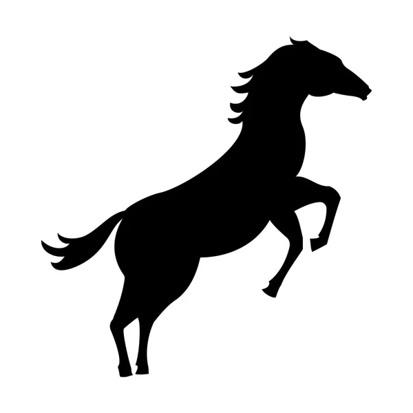 Silhouette de cheval sauvage — Image vectorielle