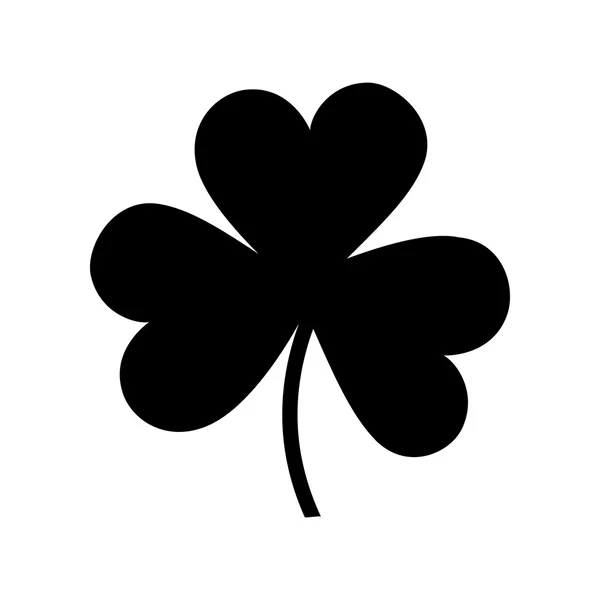 Icône silhouette Shamrock — Image vectorielle