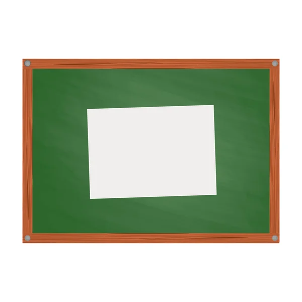 Schule grüne Tafel im Cartoon-Stil — Stockvektor