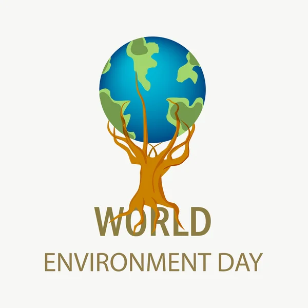 Всесвітній день навколишнього середовища. Концепція зберегти дерева. — стоковий вектор
