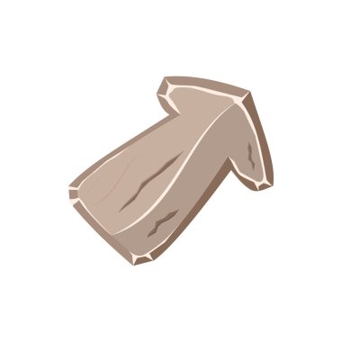 Çizgi film taş düğmesi gri renkte