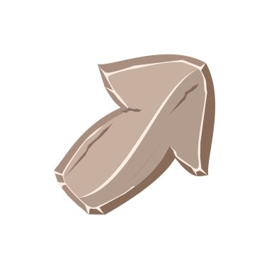 Çizgi film taş düğmesi gri renkte