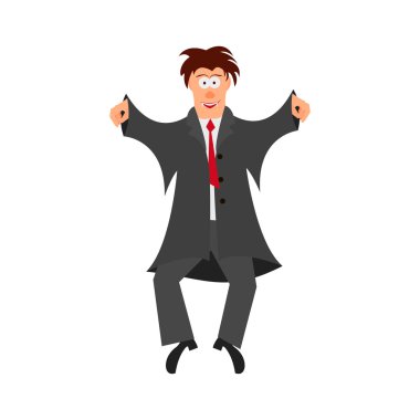 Takım elbise sevimli vampirle çizgi film