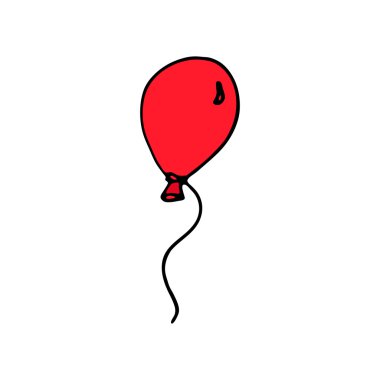Balon izole simge stil el çizmek