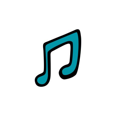 Beyaz arka plan üzerinde izole simge müzik notlar