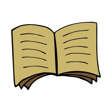 Beyaz arka plan üzerinde izole not defteri simgesini açın.