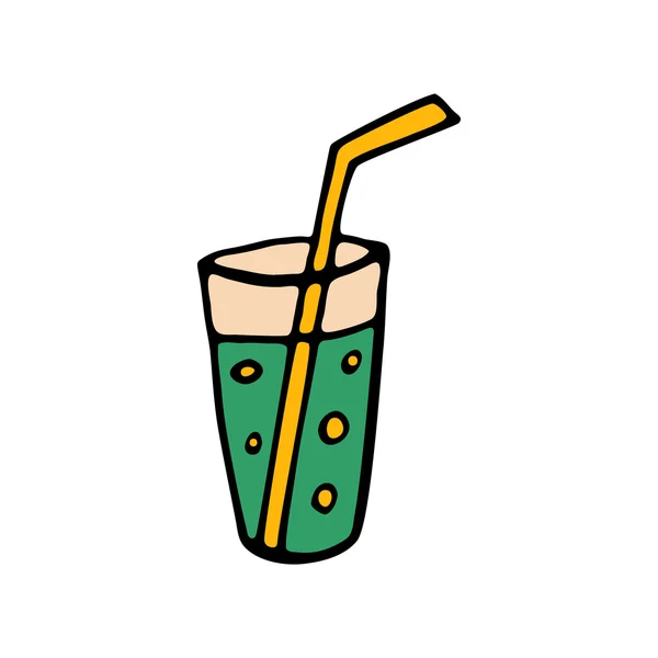 Icono de vaso de limonada aislado sobre fondo blanco — Vector de stock