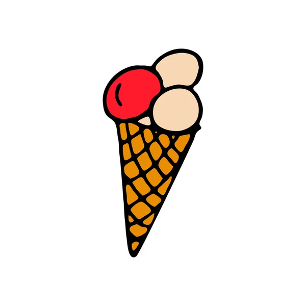 Ice Cream icon isolated on white background — Stock Vector