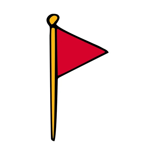 Flagga ikon isolerad på vit bakgrund — Stock vektor