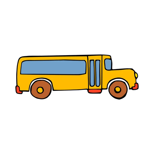 Icono del autobús escolar aislado sobre fondo blanco — Vector de stock