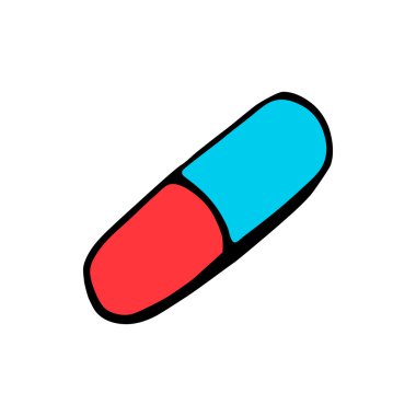 Beyaz arka plan üzerinde izole hap simgesi