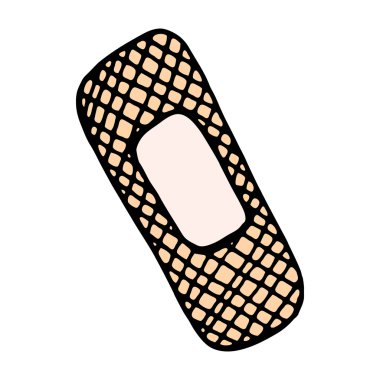 Beyaz arka plan üzerinde izole tıbbi yama simgesi