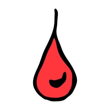 Beyaz arka plan üzerinde izole kan simge damla