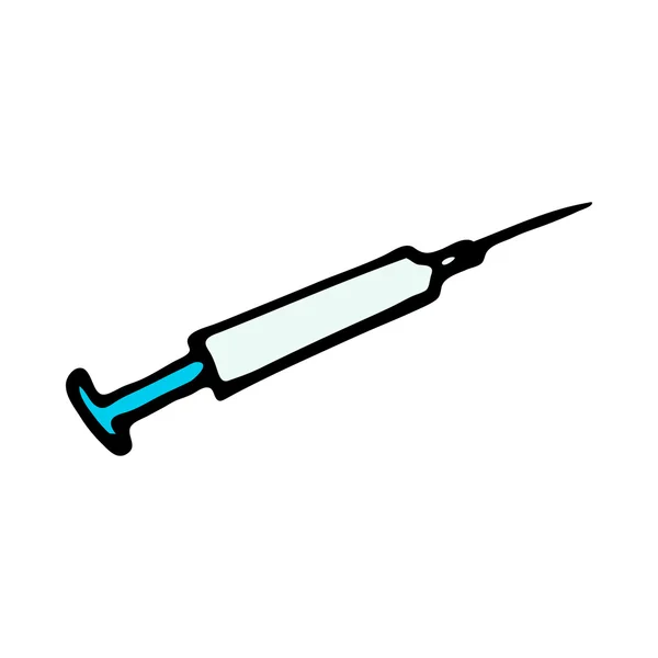 Injekční stříkačka ikona izolovaných na bílém pozadí — Stockový vektor