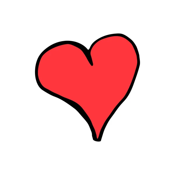 Icono del corazón aislado sobre fondo blanco — Vector de stock