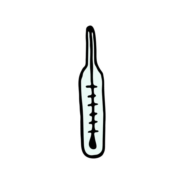 Medical thermometer icon isolated on white background — Stock Vector