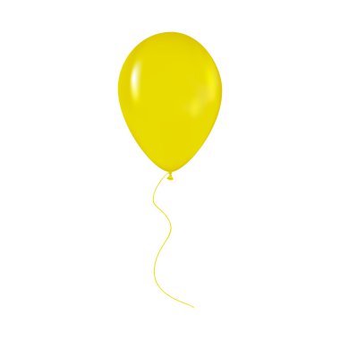 kurdele ile sarı parlak balon