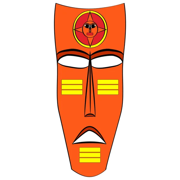Máscara tribal étnica. desenho animado ilustração plana — Vetor de Stock