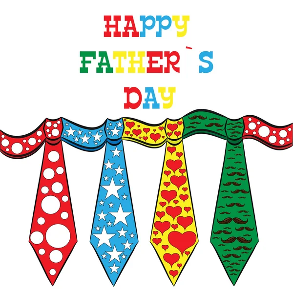 Happy Father's Day, holiday card with ties