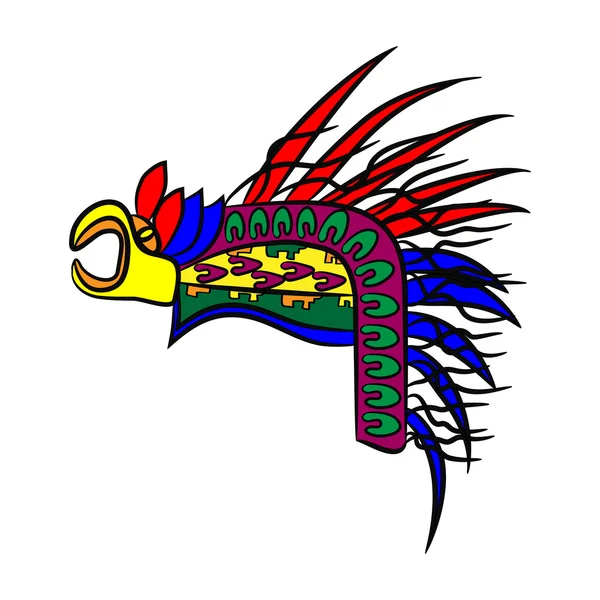 Bonnet tête aztèque — Image vectorielle