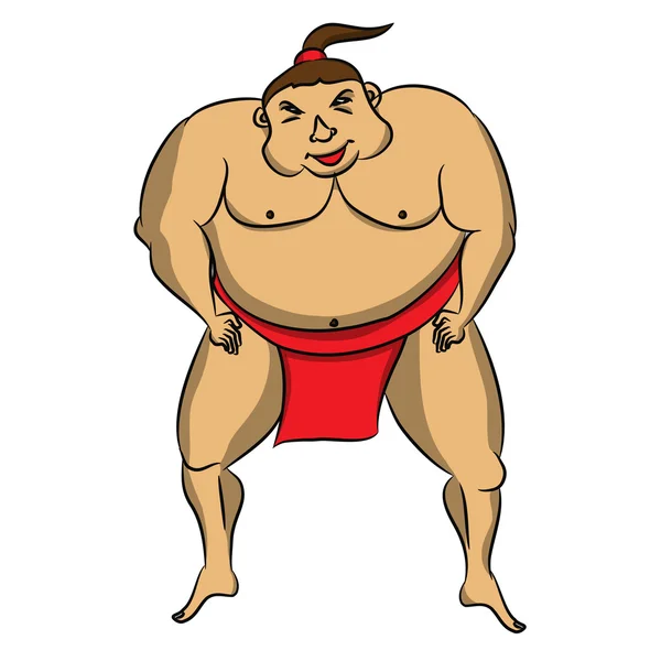 Karikatür sumo güreşçisi. — Stok Vektör