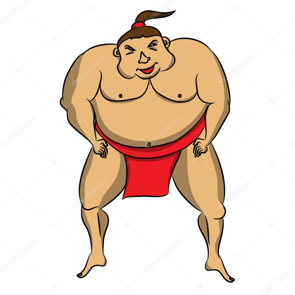 cartoon sumo wrestler.