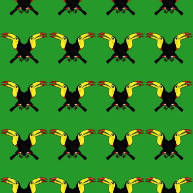 Kuş Tukanları Kusursuz Desen 