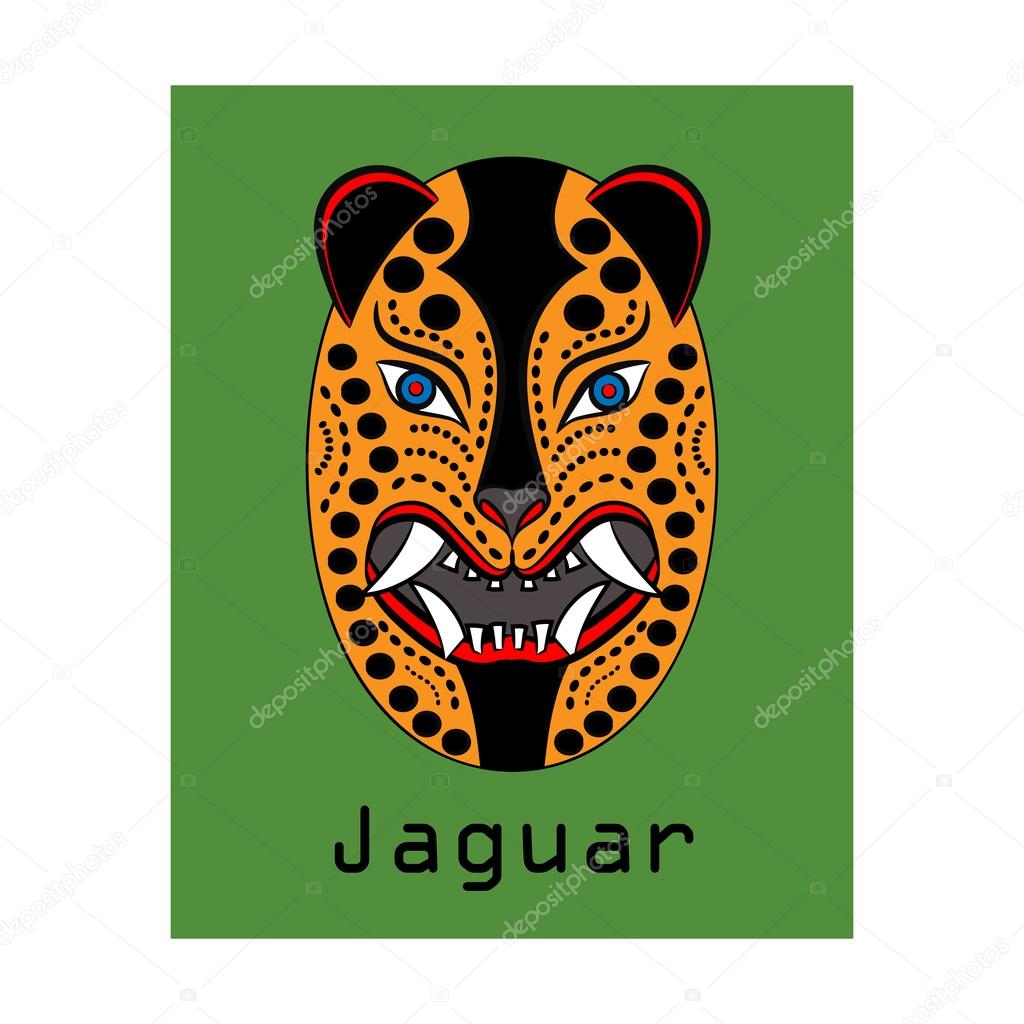 mask jaguar poster of the Aztecs of ancient Mexico