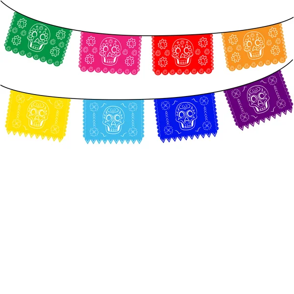 Día de Muertos - Día Mexicano de la Muerte texto en español. decoración — Vector de stock