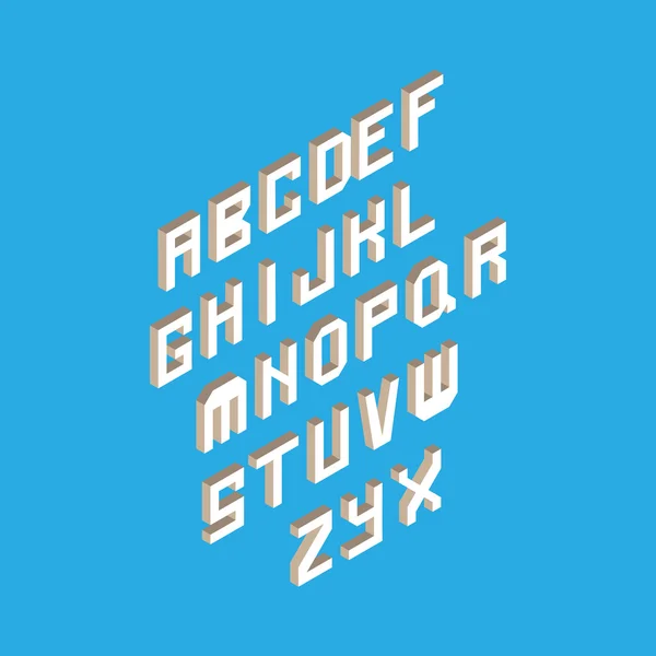 Isometric 3d type font set illustration de fond isolé. Fichier vectoriel EPS10 . — Image vectorielle