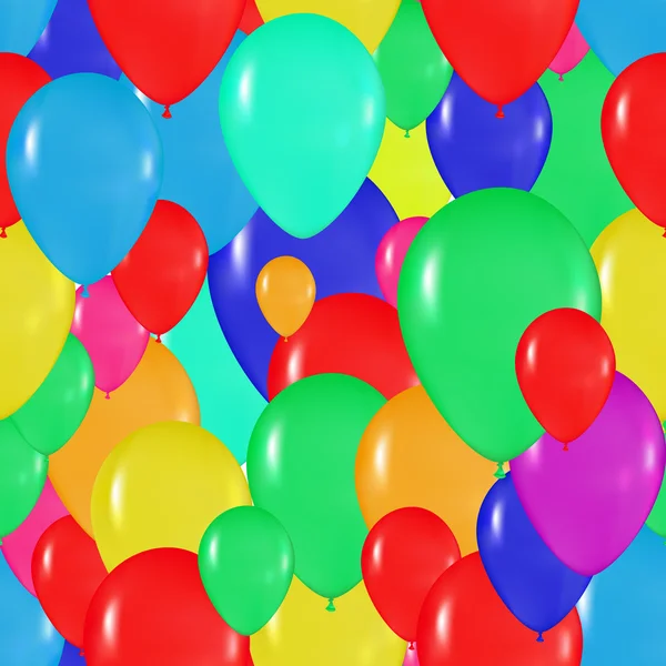 Patrón de globos de colores en el estilo de realismo. para tarjetas de diseño, cumpleaños, bodas, fiestas, fiestas, invitaciones sobre fondo blanco — Archivo Imágenes Vectoriales