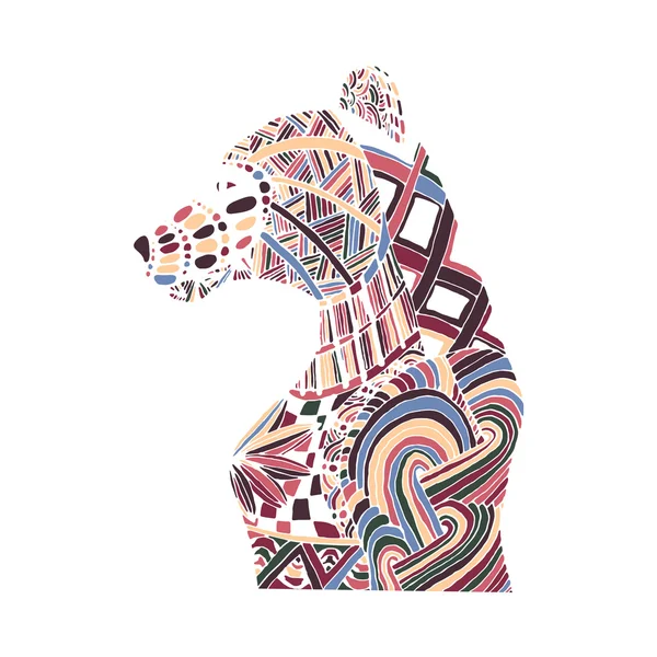 Dibuja a mano patrones de oso en el estilo de zentangle, Doodle — Vector de stock