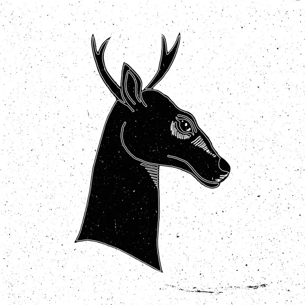 鹿头手绘 — 图库矢量图片