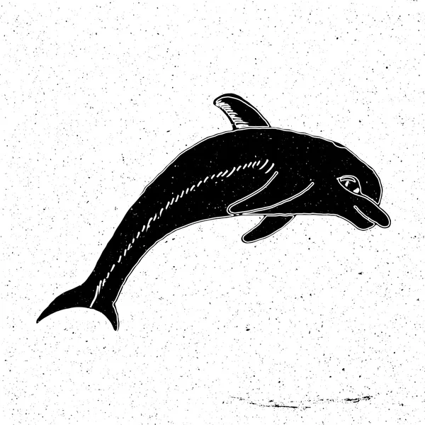 Delphin Aquarell Hand zeichnen Illustration - Stockfotografie