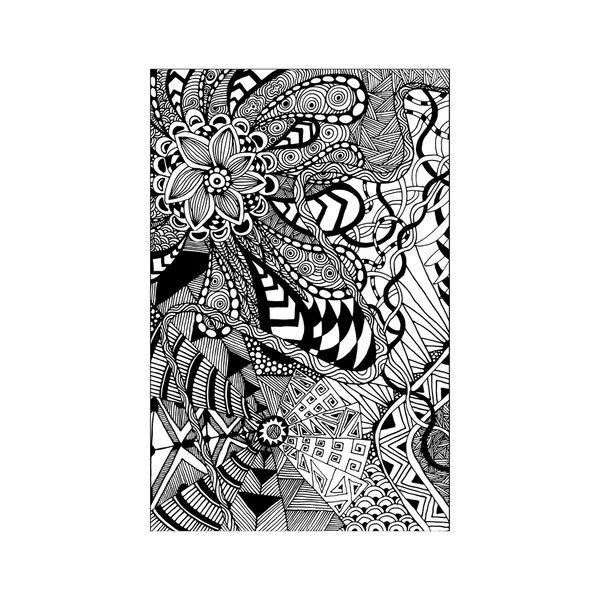 Zentangle pattern, doodle, Florent style hand draw — стокове фото