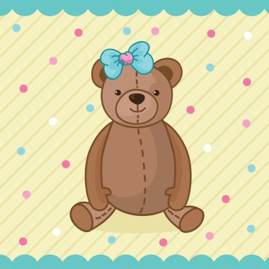 çizgi film oyuncak ayı ile kartı