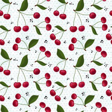 Dikişsiz kiraz desen