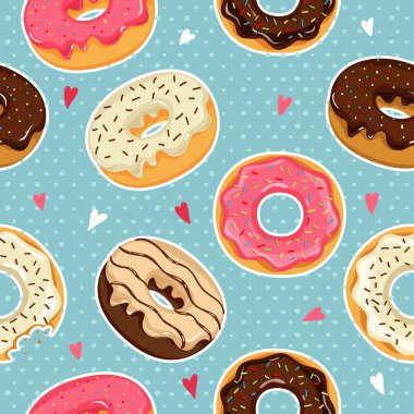 tatlı renk donuts desen