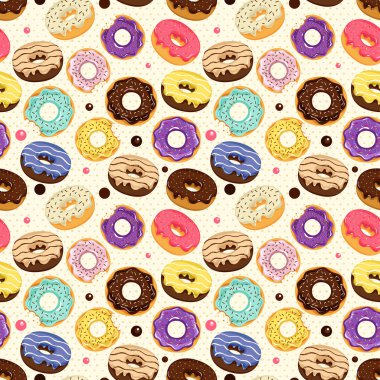 tatlı renk donuts desen