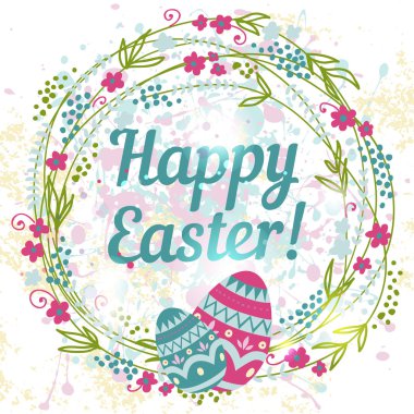 çiçek Paskalya kartı