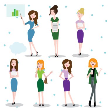 çizgi film office kızlar işçi kümesi