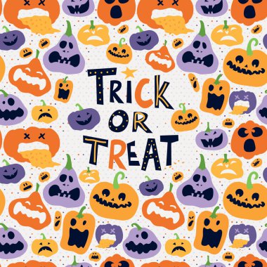 Çizgi film Cadılar Bayramı kartı