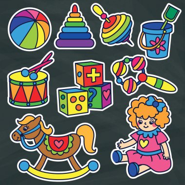 çocuk oyuncakları karikatür simgeleri