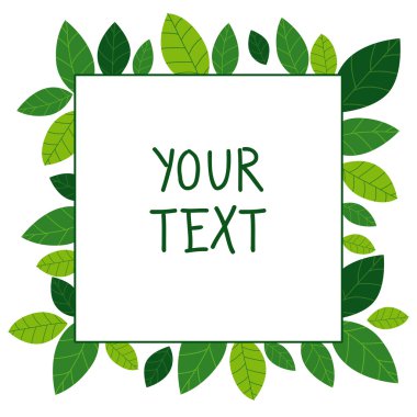 yeşil yaprakları arka plan kartı