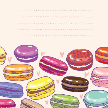 tatlı macarons arka plan